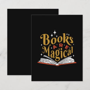 Vintage-Bücher sind magisch Begleitkarte