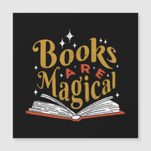 Vintage Bücher sind magisch Magnetkarte