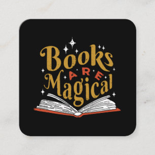 Vintage Bücher sind magisch Quadratische Visitenkarte
