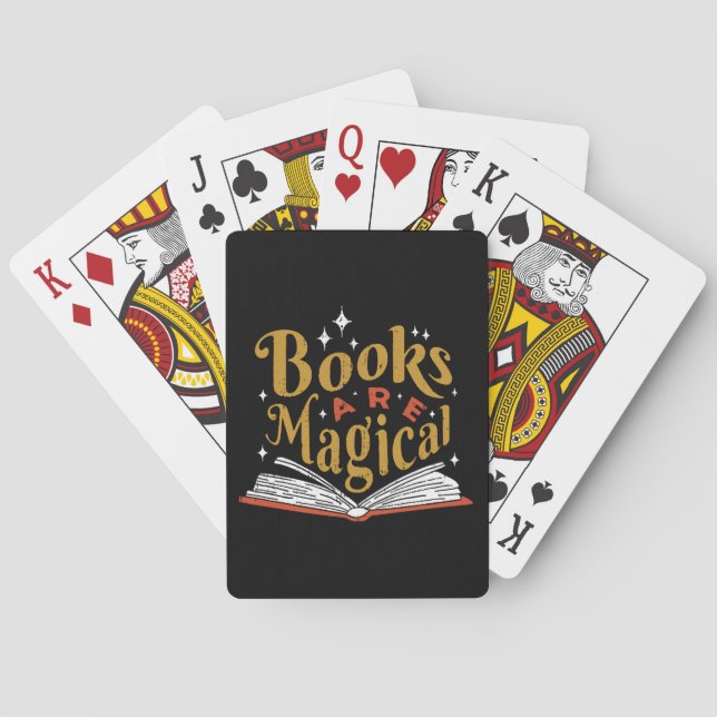 Vintage Bücher sind magisch Spielkarten (Rückseite)