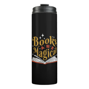 Vintage-Bücher sind magisch Thermosbecher