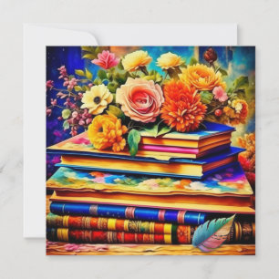 Vintage Bücher und Blume