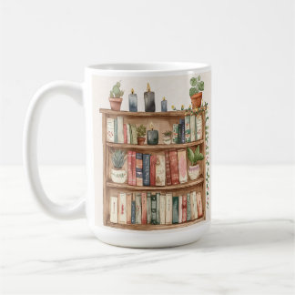 Vintage Bücherregal Bild Tasse und anpassbarer Tex