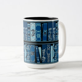Vintage Bücherregale Zweifarbige Tasse