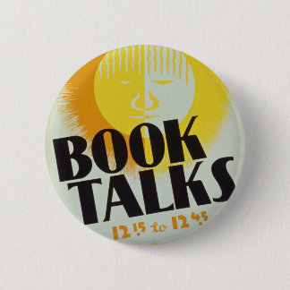 Vintage "Buchgespräche" Abzeichen Button