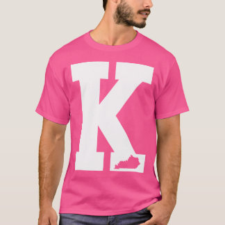 Vintage-Buchstabe K Kentucky Blue T-Shirt