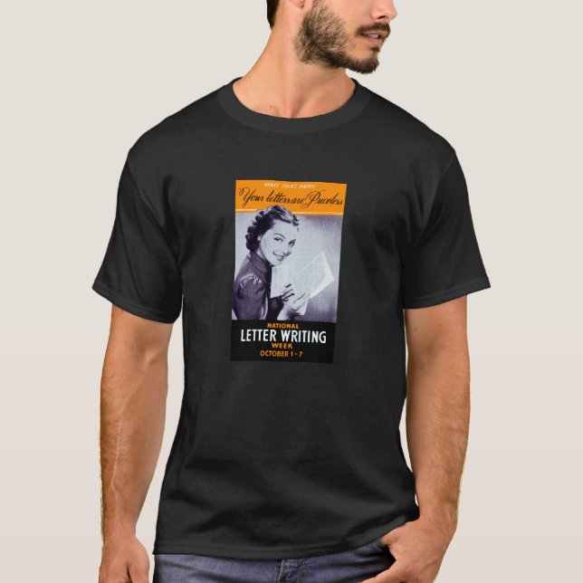 Vintage Buchstabenschrift T-Shirt (Vorderseite)