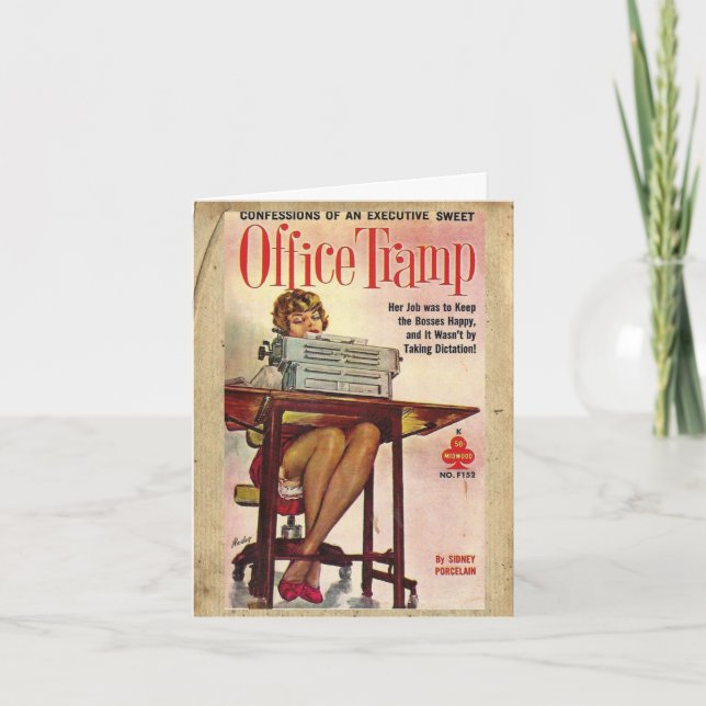 Vintage Buchungskarte Feiertagskarte (Vorderseite)