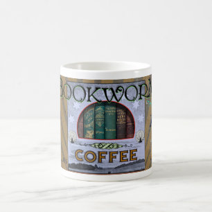 VINTAGE-'BUCHWURM'-KAFFEE-MARKE KAFFEETASSE