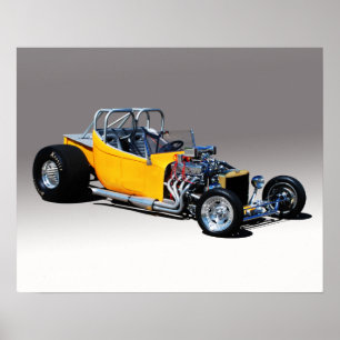vintage Bucket-T-Hot-Rod Poster