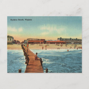 Vintage, Buckroe Beach, Virginia Postkarte