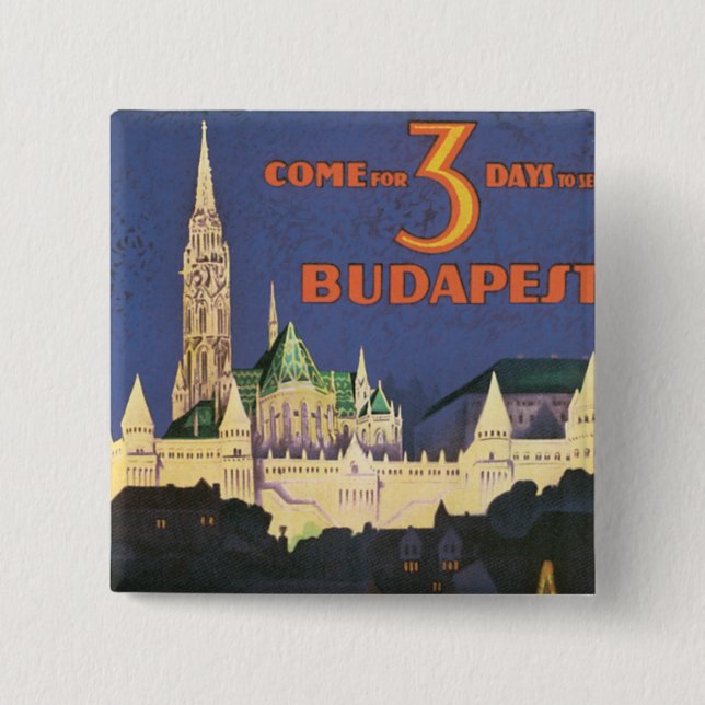 Vintage Budapest Button (Vorderseite)