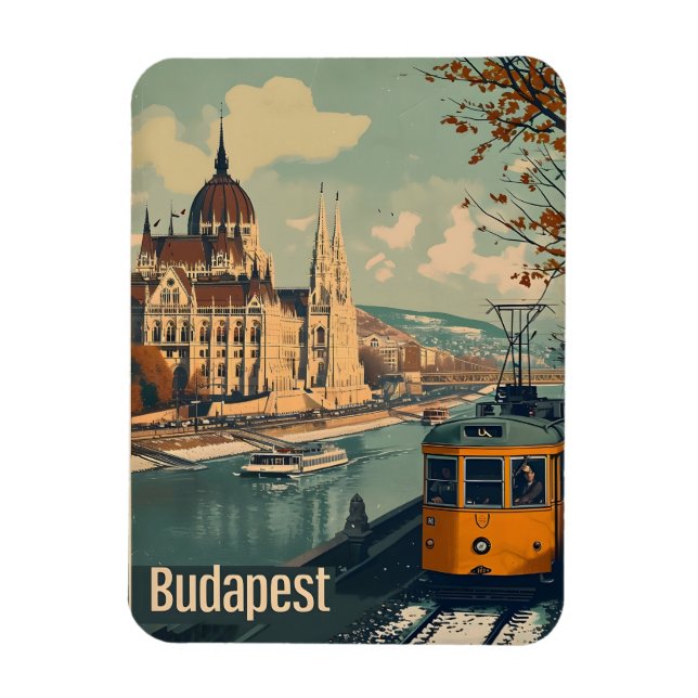 Vintage Budapest Magnet (Vertikal)