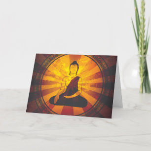Vintage Buddha Print Karte