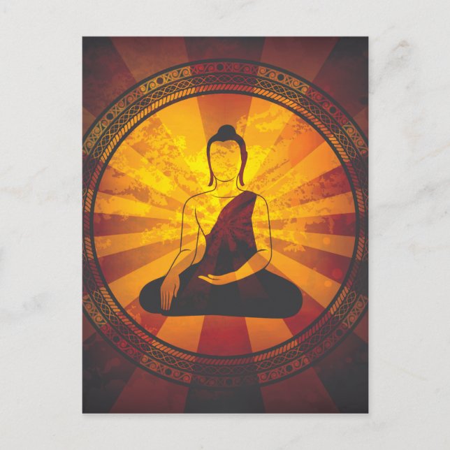 Vintage Buddha Print Postkarte (Vorderseite)