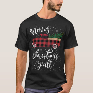 Vintage-Buffalo-Kariert-Roter-LKW-Frohe-Weihnachte T-Shirt