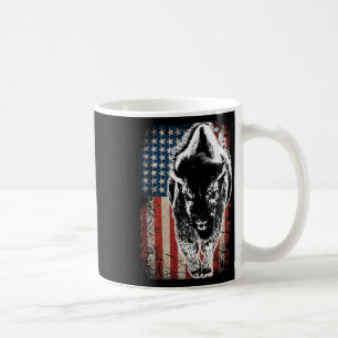 Vintage Büffel Amerikanische Flagge Bison Patrioti Kaffeetasse