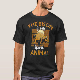 Vintage Büffel Der Bison ist mein Seelentier T-Shirt
