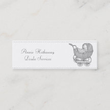 Vintage Buggy Doula Visitenkarten