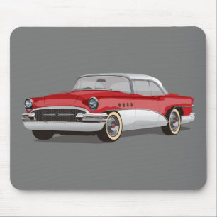 Vintage Buick auf Grau Mousepad