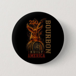 Vintage Built America Patriotisch 250 Jahre 2 Button