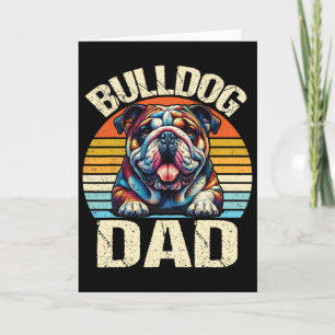 Vintage Bulldog Papa Hunde Liebhaber Daddy Vater V Karte