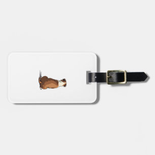 Vintage-Bulldog-Rückansicht-Illustration Hunde-Lie Gepäckanhänger