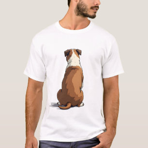 Vintage-Bulldog-Rückansicht-Illustration Hunde-Lie T-Shirt