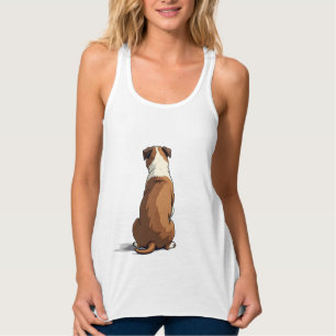 Vintage-Bulldog-Rückansicht-Illustration Hunde-Lie Tank Top