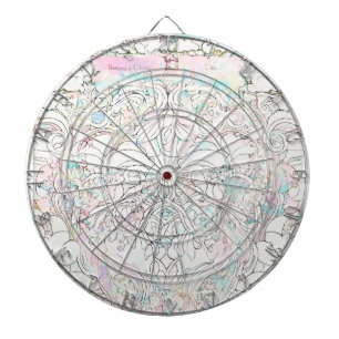Vintage Bullseye Dartboard" "Moderne Geometrische  Dartscheibe
