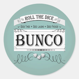 Vintage Bunco Design Runder Aufkleber