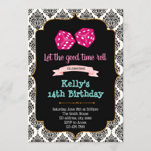 Vintage Bunco-Party Einladung