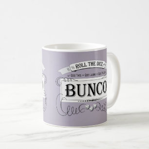 Vintage Bunco-Spielerin Lila Lavendel Kaffeetasse