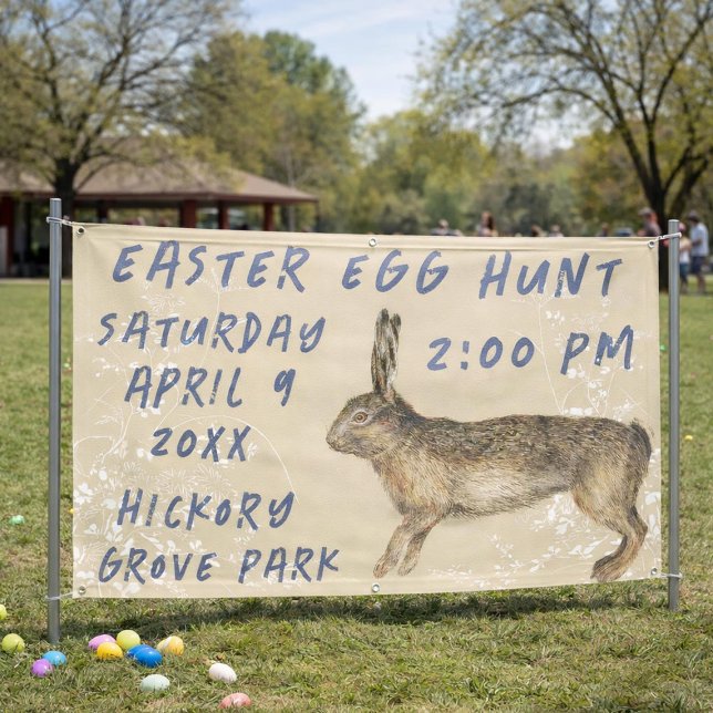 Vintage Bunny Easter Egg Hunt Banner (Von Creator hochgeladen)