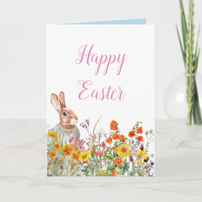 Vintage Bunny Flour Spring Ostercard Karte (Vorderseite)