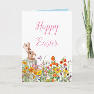 Vintage Bunny Flour Spring Ostercard Karte