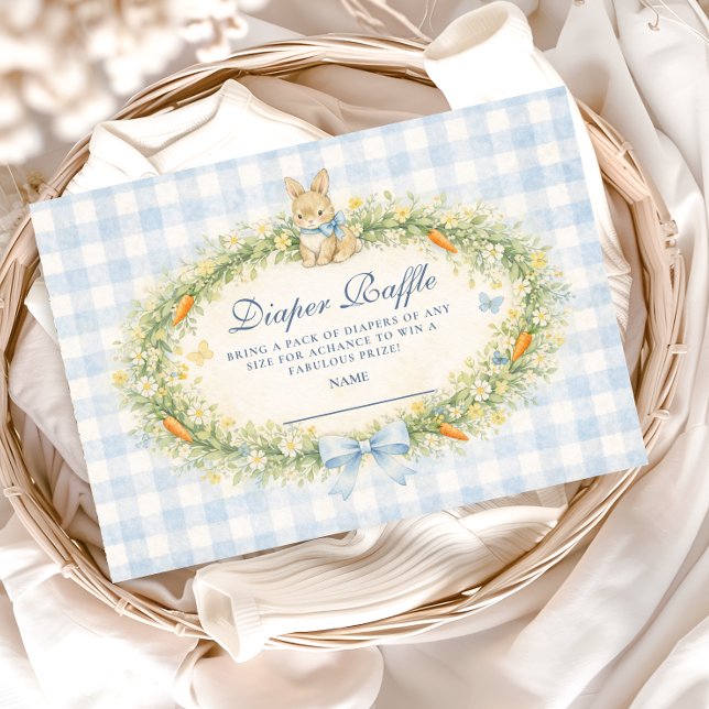Vintage Bunny Garden Diapper Raffle Begleitkarte (Von Creator hochgeladen)