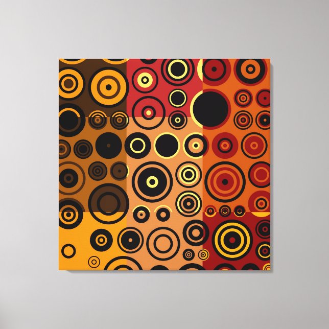 Vintage bunte Fünftel Abstrakte Kunst Leinwanddruck (Vorderseite)