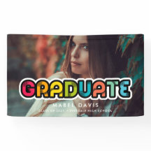 Vintage bunte Typografie Foto Graduate