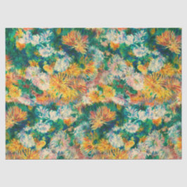 Vintage Bunter Chrysanthemen-Garten Seidenpapier
