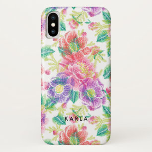 Vintage buntes Blumenmuster Case-Mate iPhone Hülle