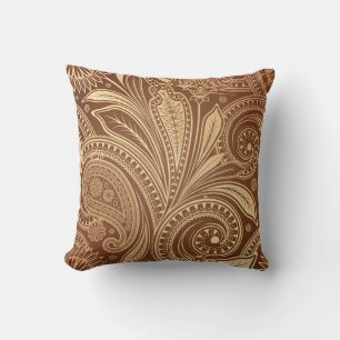 Vintage Burgund Gold Paisley Elegant Luxus Kissen