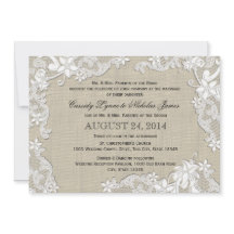 Vintage Burlap- und White Lace-Hochzeit