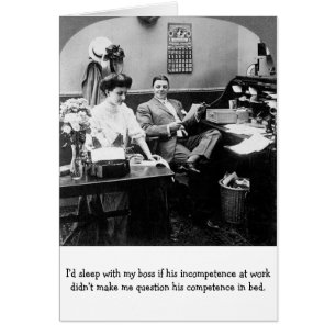 Vintage Büro - Inkompetenz des Chefs bei der Arbei
