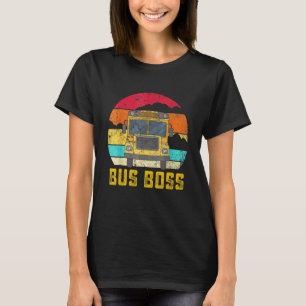 Vintage Bus Chef Gelber Schulbusfahrer Männer Frau T-Shirt