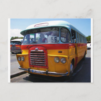Vintage-Bus Postkarte