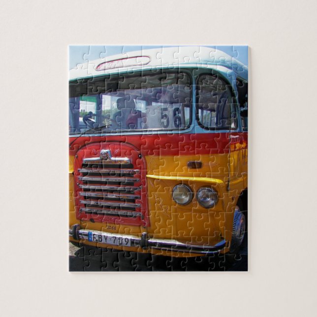 Vintage-Bus Puzzle (Vertikal)