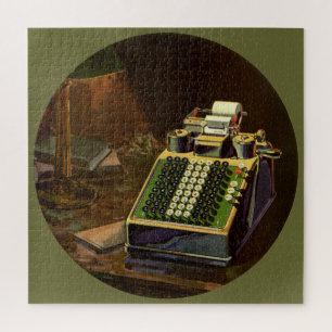 Vintage Business Comptometer Rechnungsrechner Puzzle