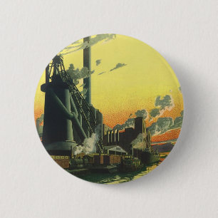 Vintage Business Factory, Fertigung auf einem Dock Button