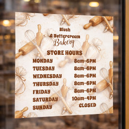 Vintage Buttercream Bakery Branding Fensteraufkleber